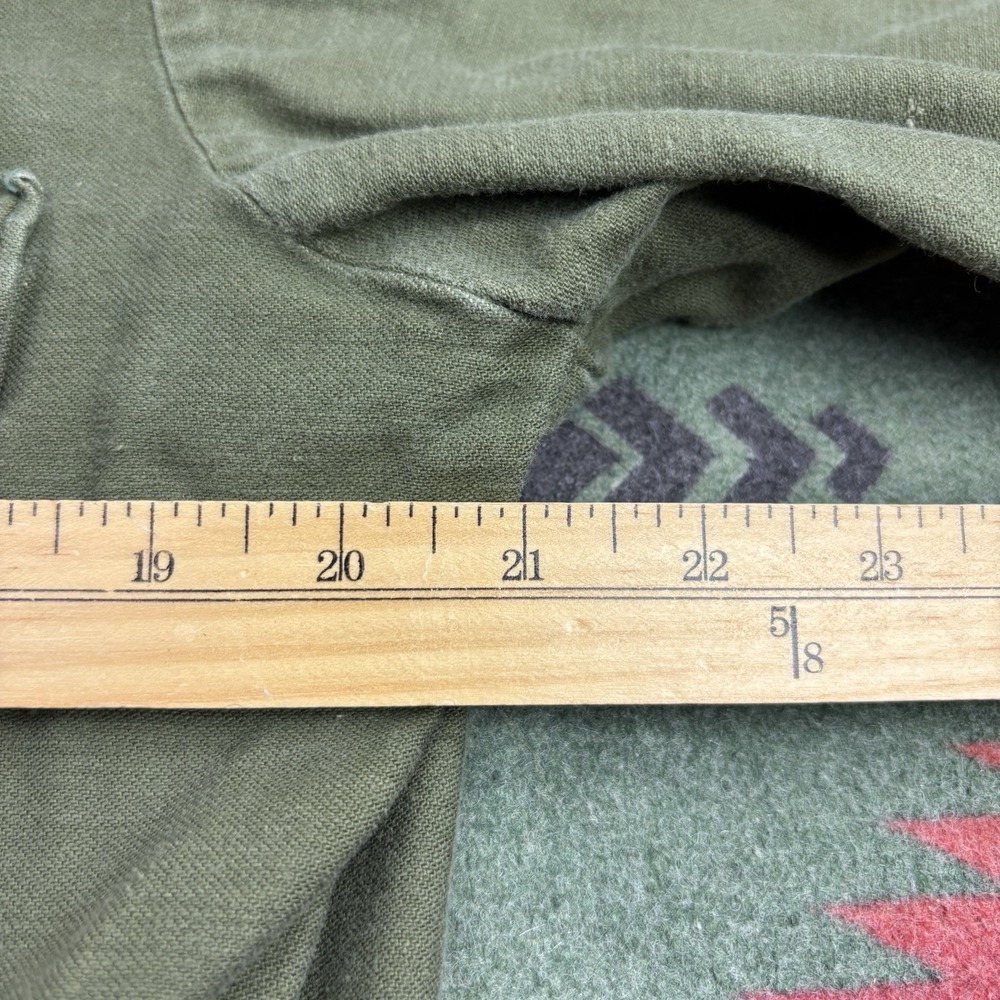 Vintage 70s OG-107 Sateen Shirt Men's Medium 15.5x33 Green Army Vietnam Military - Picture 9 of 10